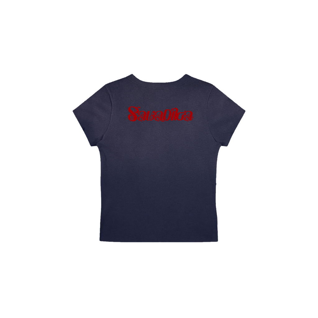 Hello Sawadika Indigo Baby Tee