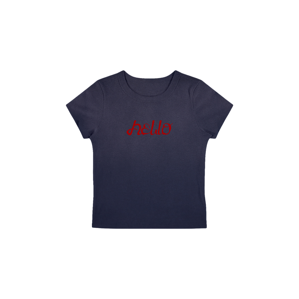 Hello Sawadika Indigo Baby Tee