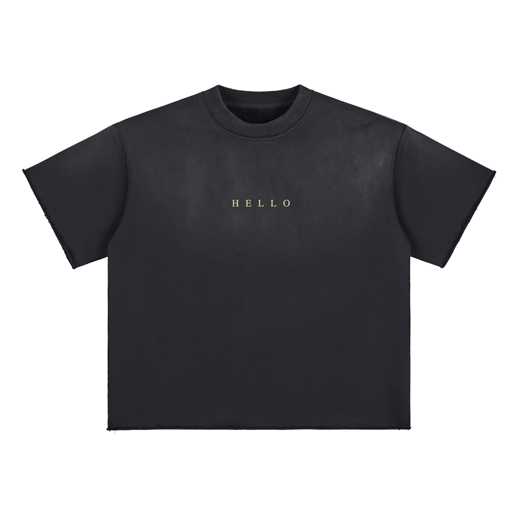 HELLO SAWADIKA SUN FADE BLACK TEE